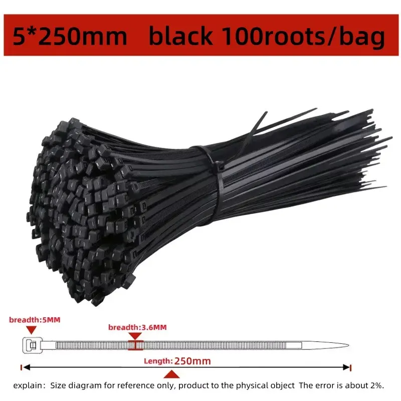 Le title is already in French, so I'll produce a cleaner, professional French version without spammy keywords.

Attaches de câble noires, 100 pièces, haute résistance à la traction, résistantes aux UV, autobloquantes, pour la gestion des câbles à la maison et au bureau 14