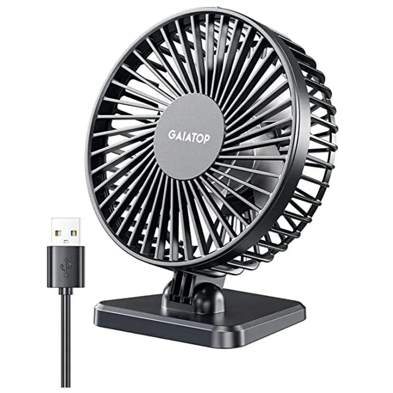 Mini ventilateur de bureau USB portable GAIATOP, silencieux, à trois vitesses, idéal pour le bureau et la maison 9