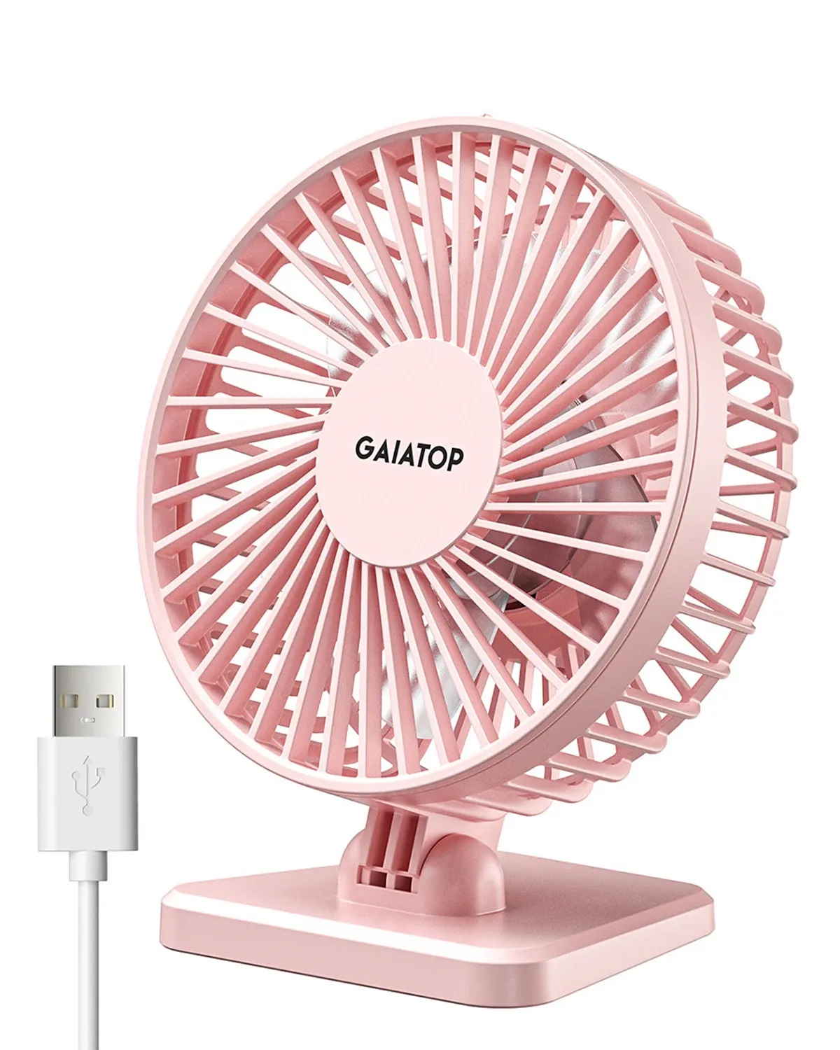 Mini ventilateur de bureau USB portable GAIATOP, silencieux, à trois vitesses, idéal pour le bureau et la maison 10