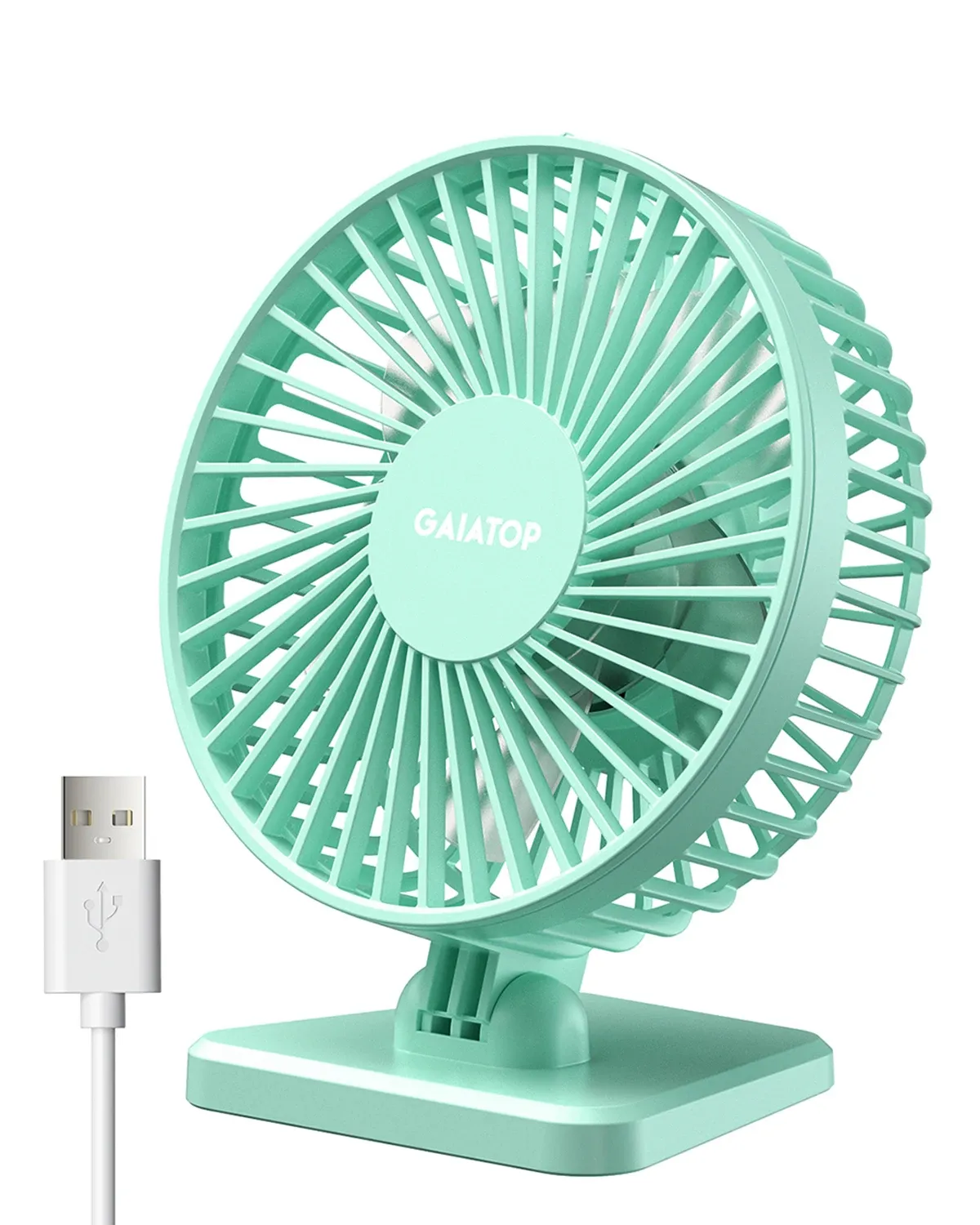Mini ventilateur de bureau USB portable GAIATOP, silencieux, à trois vitesses, idéal pour le bureau et la maison 11