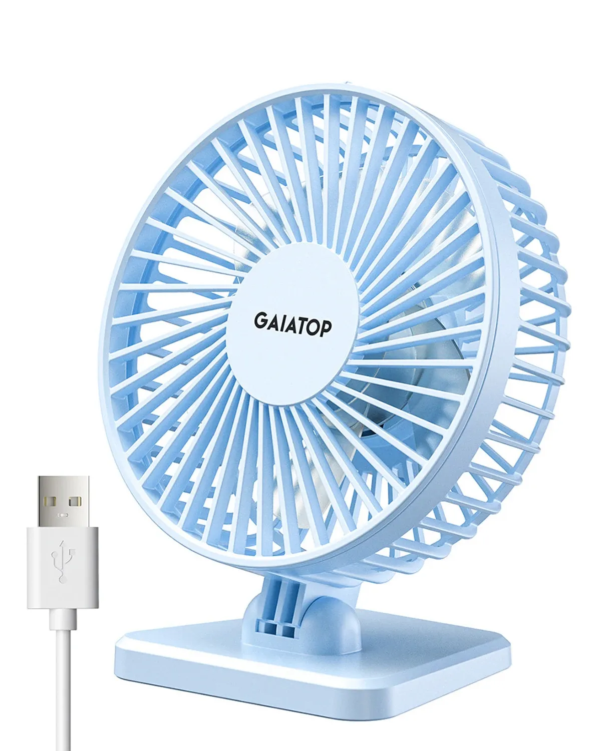Mini ventilateur de bureau USB portable GAIATOP, silencieux, à trois vitesses, idéal pour le bureau et la maison 12