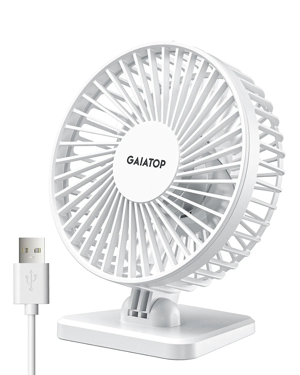 Mini ventilateur de bureau USB portable GAIATOP, silencieux, à trois vitesses, idéal pour le bureau et la maison 13