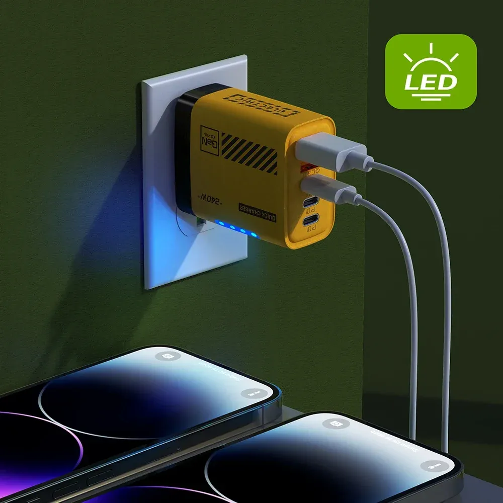 Chargeur mural USB C 5 ports à charge rapide 3.0, adaptateur PD compatible iPhone 17 Pro, Samsung et Xiaomi 3