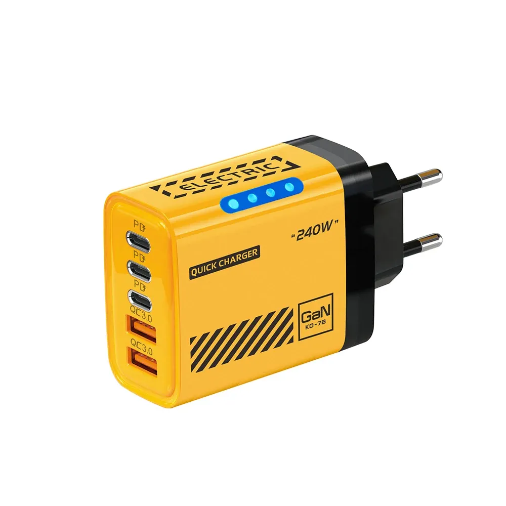 Chargeur mural USB C 5 ports à charge rapide 3.0, adaptateur PD compatible iPhone 17 Pro, Samsung et Xiaomi 9