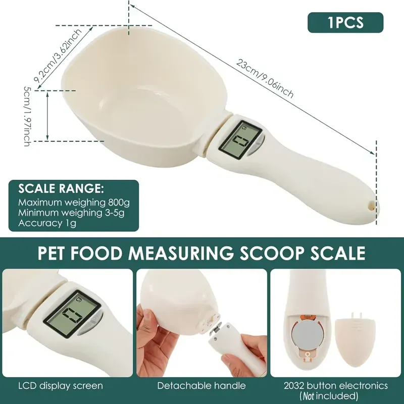 Tasse doseuse électronique pour aliments pour animaux avec balance numérique 6
