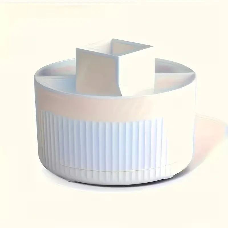 Organisateur de bureau rotatif à 360° avec tiroir, boîte de rangement en plastique à 5 compartiments – Porte-crayons multifonction 7