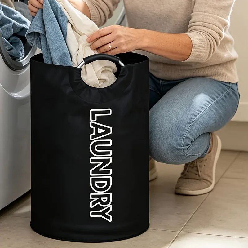 Panier à linge sale pliable à grande capacité avec poignées souples 6