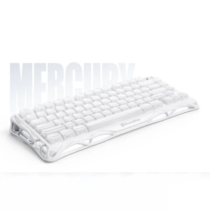 GravaStar Mercury K1 75% clavier mécanique de jeu sans fil rose en alliage d'aluminium, conception Exoskeleton, rétroéclairage RVB 13