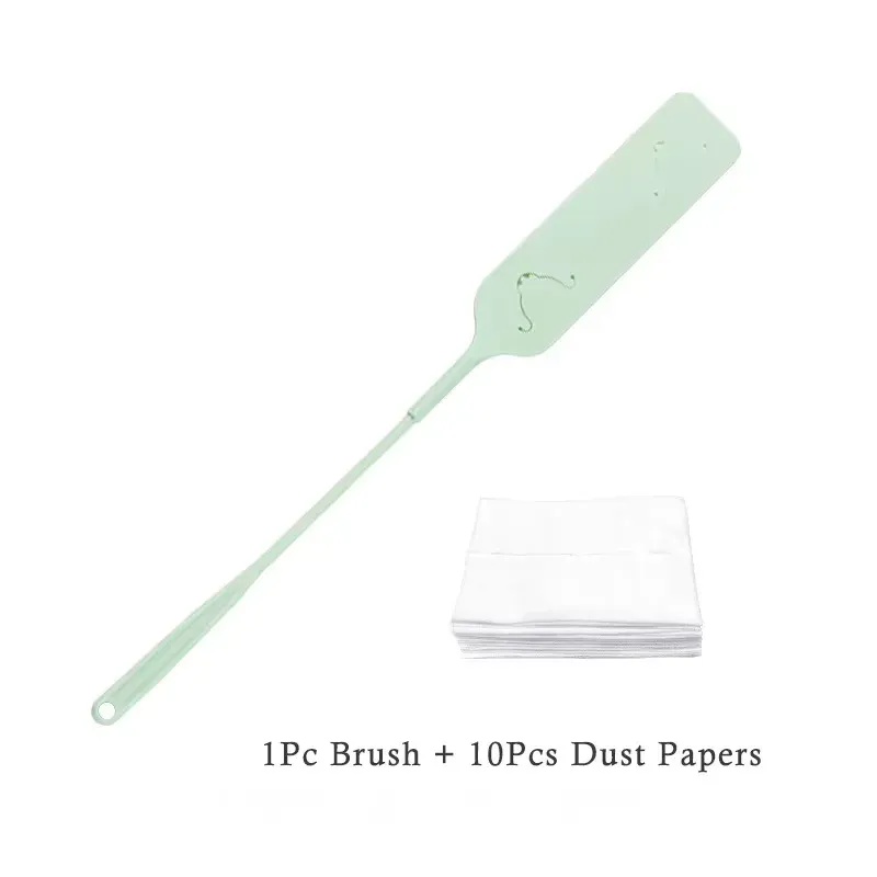 Brosse anti-poussière à long manche avec 10 chiffons non tissés pour le nettoyage domestique 9