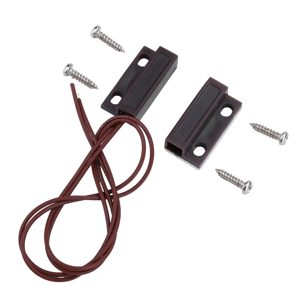 Détecteur magnétique de porte/fenêtre MC-38, compact, facile à installer, à contact normalement fermé ou ouvert, pour système d'alarme de sécurité domestique - Image 1