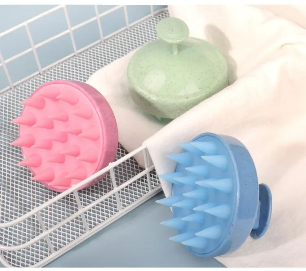 Brosse à shampoing en silicone, peigne de massage du cuir chevelu et brosse de bain, outil professionnel de salon de coiffure 2
