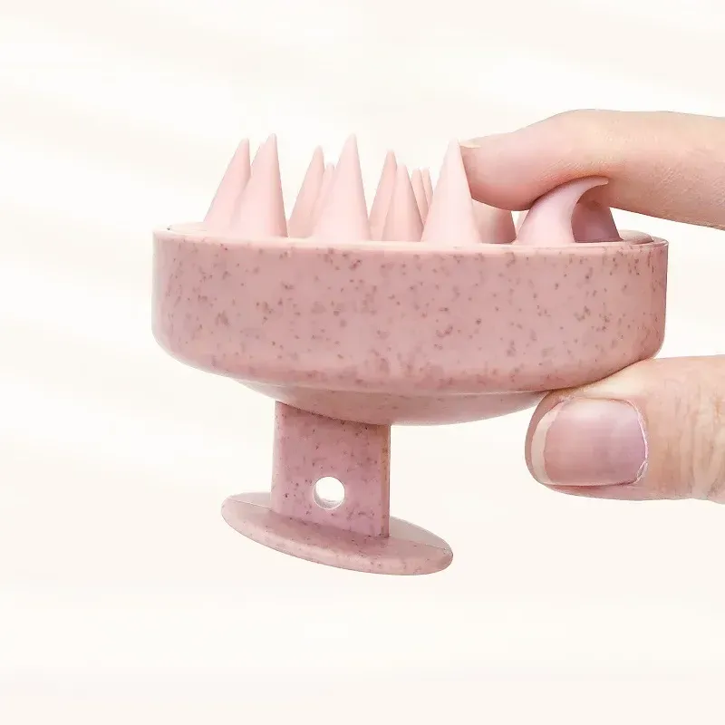 Brosse à shampoing en silicone, peigne de massage du cuir chevelu et brosse de bain, outil professionnel de salon de coiffure 4