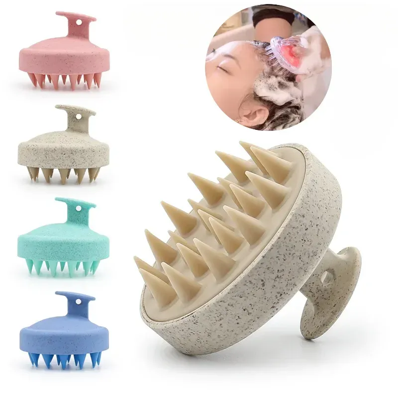 Brosse de massage en silicone pour le soin capillaire