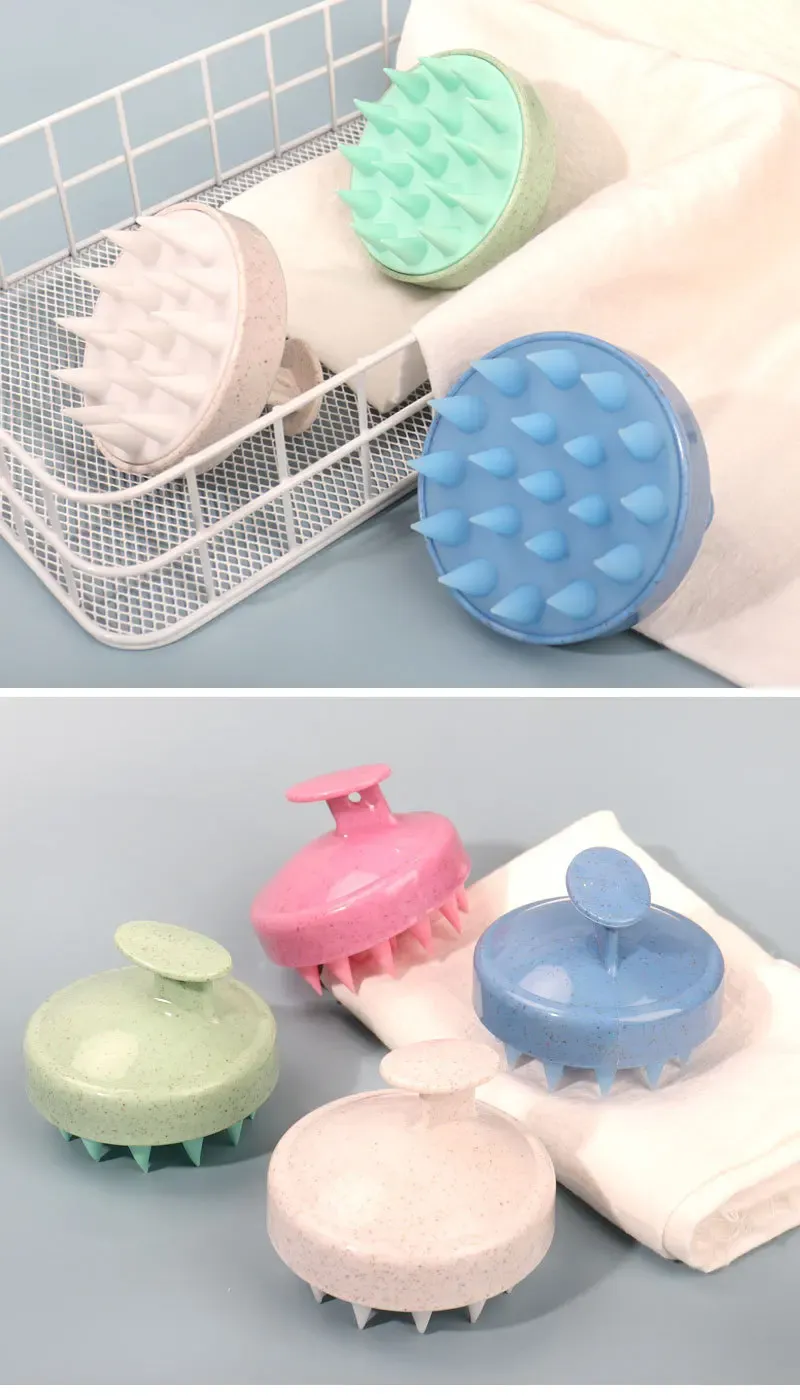 Détail de la brosse de massage en silicone