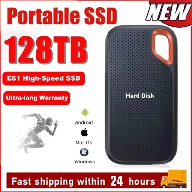 Disque SSD externe 2 To / 4 To à transfert rapide et étanche, compatible PC et ordinateur portable