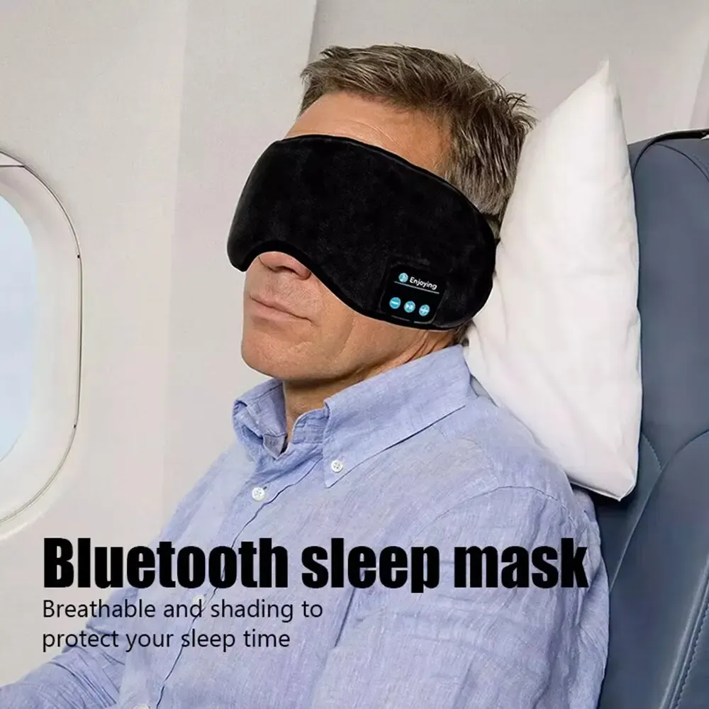 Bandeau Bluetooth sans fil pour le sport et le sommeil, avec écouteurs intégrés et masque de sommeil musical 5
