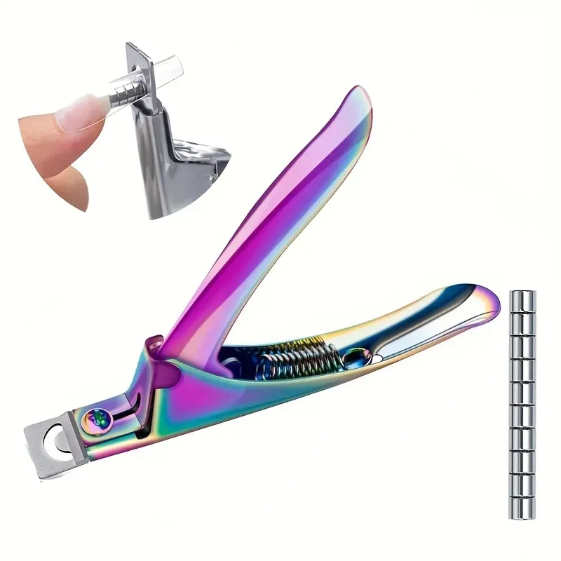 Coupe-ongles pour ongles longs en gel acrylique, pointes réglables en acier inoxydable, 15 aimants 6