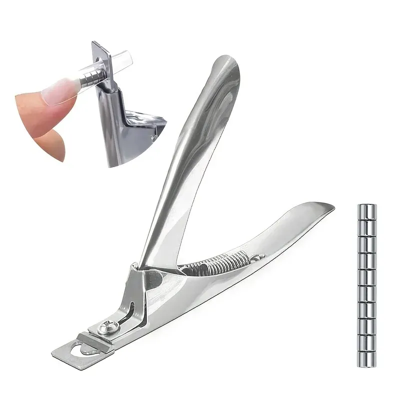 Coupe-ongles long pour gel et acrylique en situation