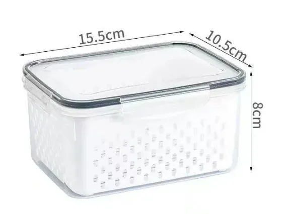 Conteneur de conservation pour réfrigérateur avec bol de lavage amovible et passoire, pour fruits, baies et laitue 9