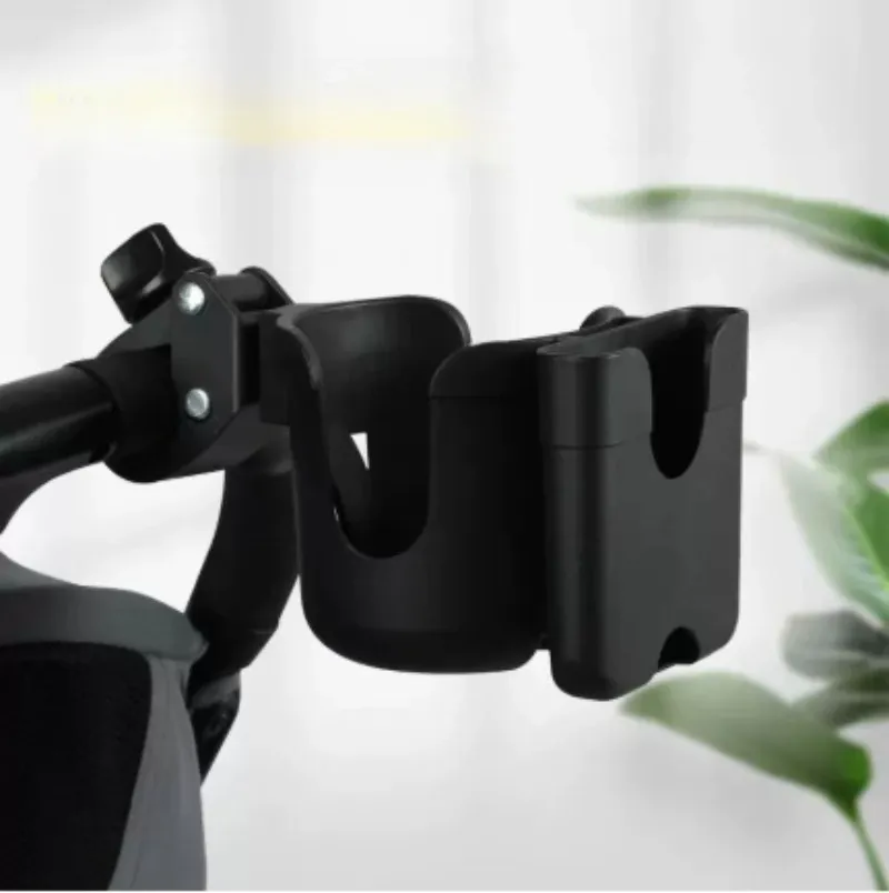Porte-gobelet universel 2 en 1 pour poussette avec support pour téléphone, porte-bouteille universel pour accessoires de poussette et fauteuil roulant
