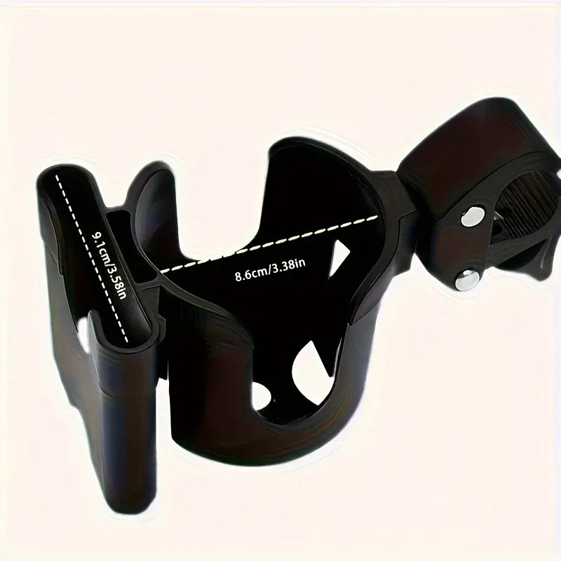 Porte-gobelet universel 2 en 1 pour poussette avec support pour téléphone, porte-bouteille universel pour accessoires de poussette et fauteuil roulant 6
