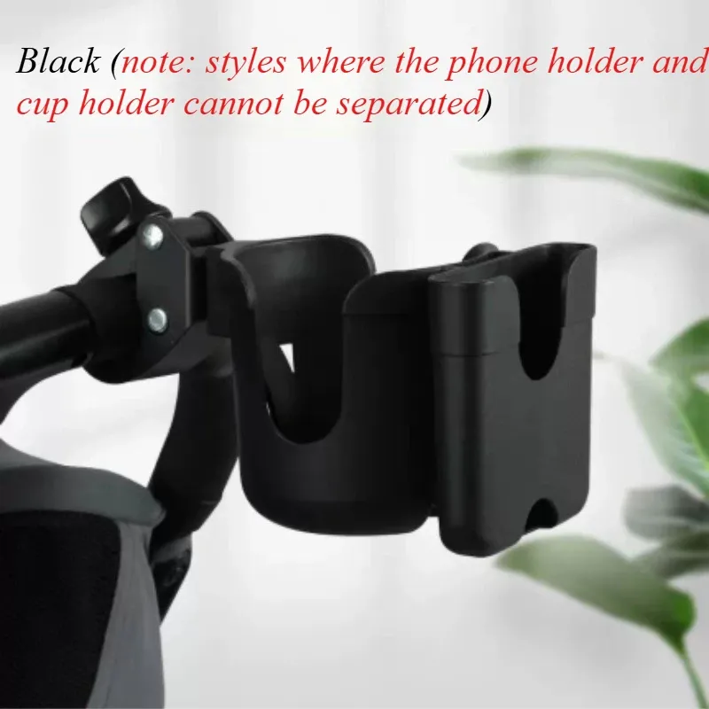 Porte-gobelet universel 2 en 1 pour poussette avec support pour téléphone, porte-bouteille universel pour accessoires de poussette et fauteuil roulant 8