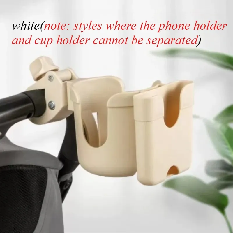 Porte-gobelet universel 2 en 1 pour poussette avec support pour téléphone, porte-bouteille universel pour accessoires de poussette et fauteuil roulant 7