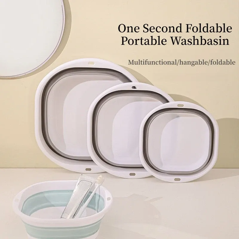 Bassin pliable portable en silicone pour le voyage et l'usage domestique 2