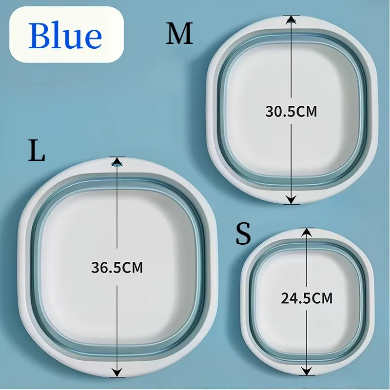 Bassin pliable portable en silicone pour le voyage et l'usage domestique 8