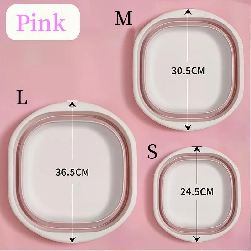 Bassin pliable portable en silicone pour le voyage et l'usage domestique 7
