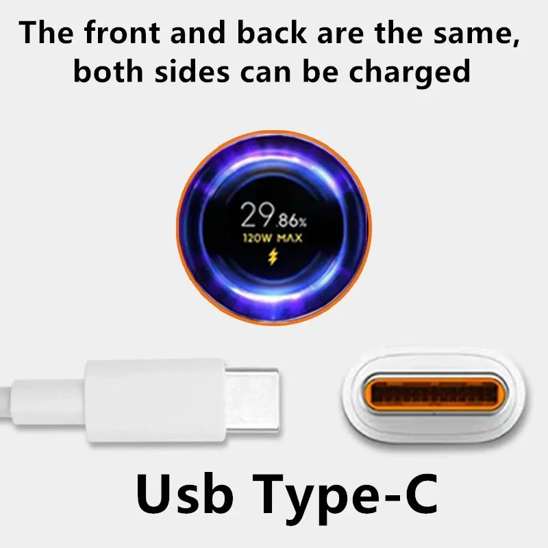 Câble de charge rapide USB-C 120W d'origine Turbo pour Xiaomi 17, 15, 14, 13, 12, 11, Redmi Note 10, 9, 8, 7 Pro, K70, Poco 2