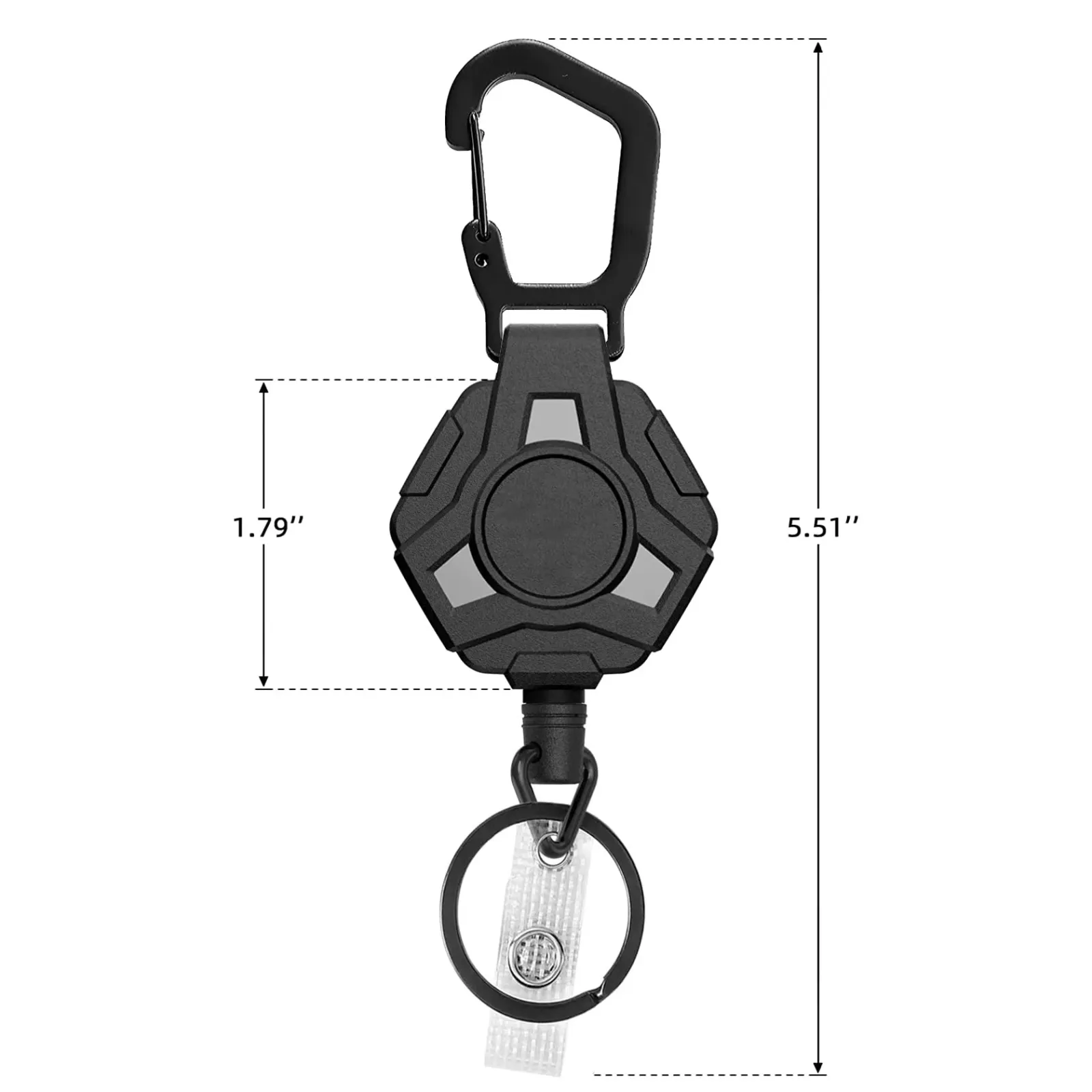 Porte-clés rétractable, mécanisme de rappel