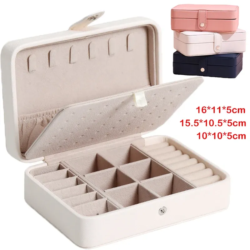 Boîte de rangement à bijoux portable, grande capacité, élégante et de qualité supérieure, idéale pour les voyages