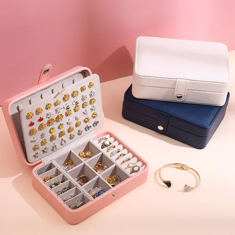 Boîte de rangement à bijoux portable, grande capacité, élégante et de qualité supérieure, idéale pour les voyages 2