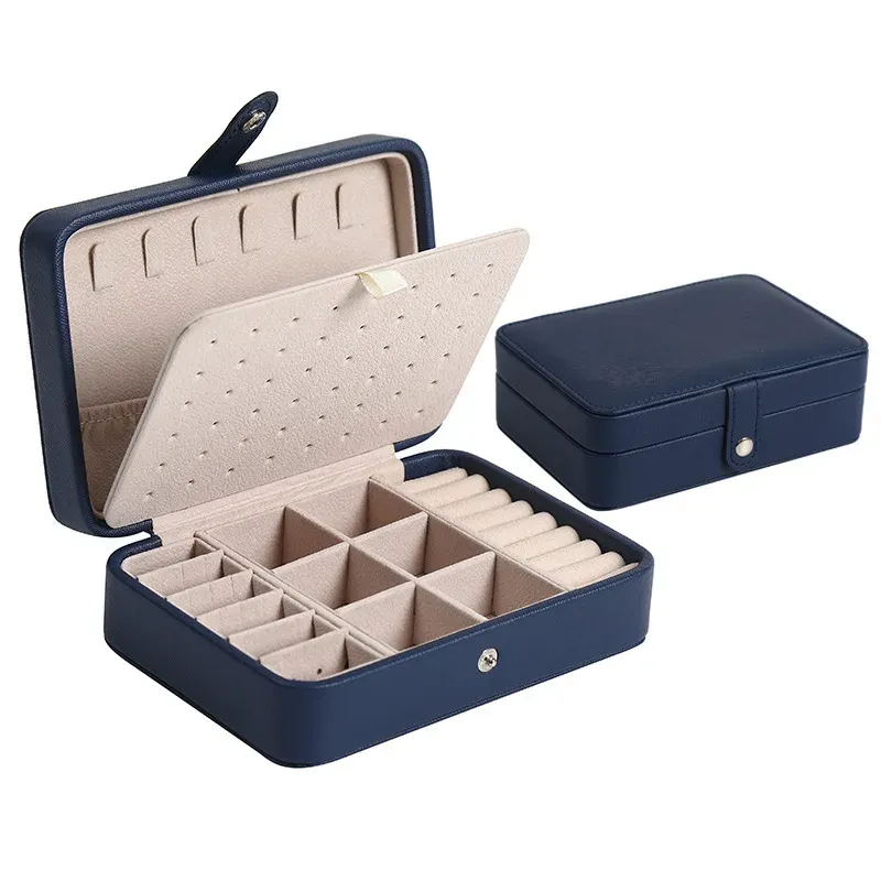 Boîte de rangement à bijoux portable, grande capacité, élégante et de qualité supérieure, idéale pour les voyages 10