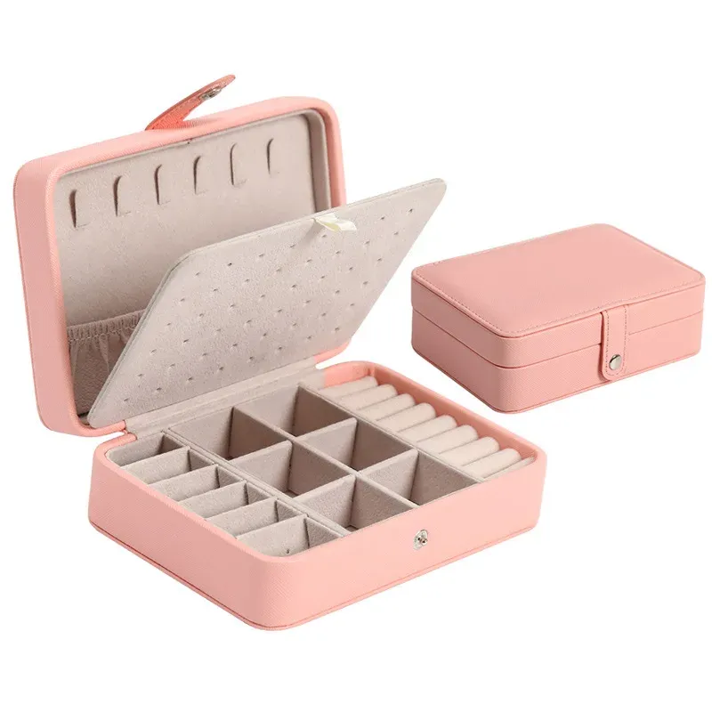 Boîte de rangement à bijoux portable, grande capacité, élégante et de qualité supérieure, idéale pour les voyages 9