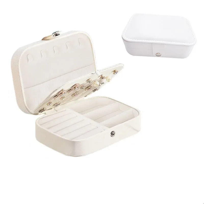 Boîte de rangement à bijoux portable, grande capacité, élégante et de qualité supérieure, idéale pour les voyages 11