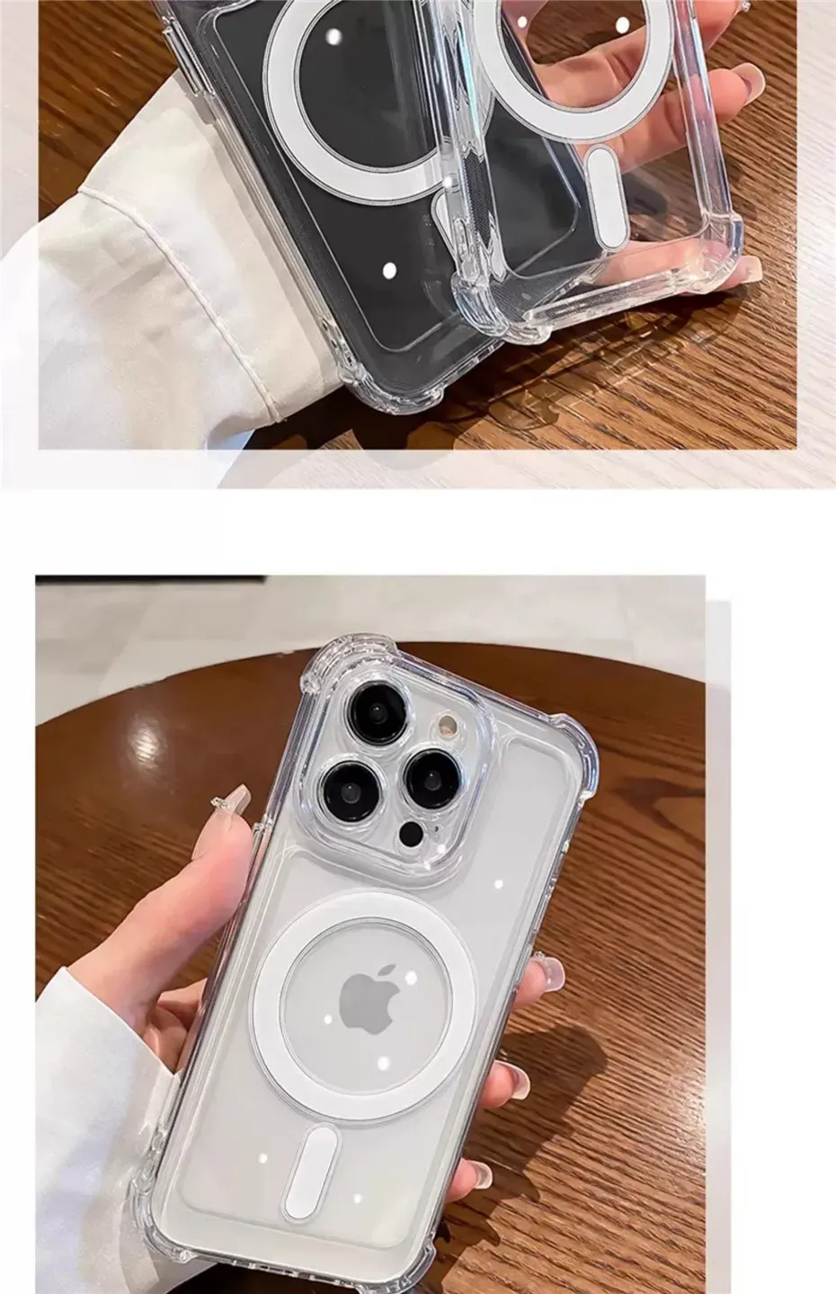 Coque transparente, vue rapprochée