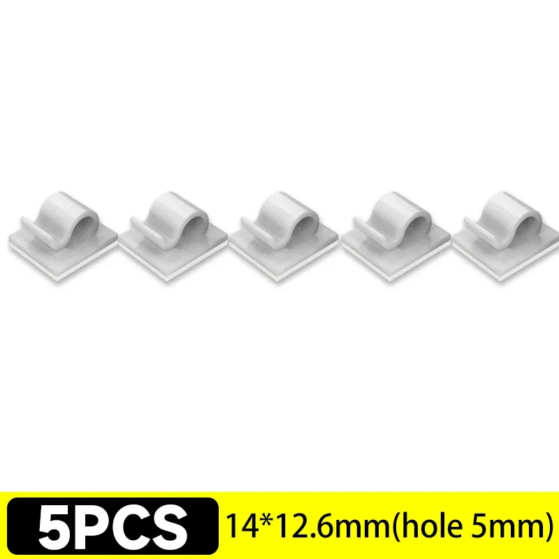 Clips de câbles auto-adhésifs (lot de 5 à 50) – Organisateur de câbles pour bureau et voiture 20