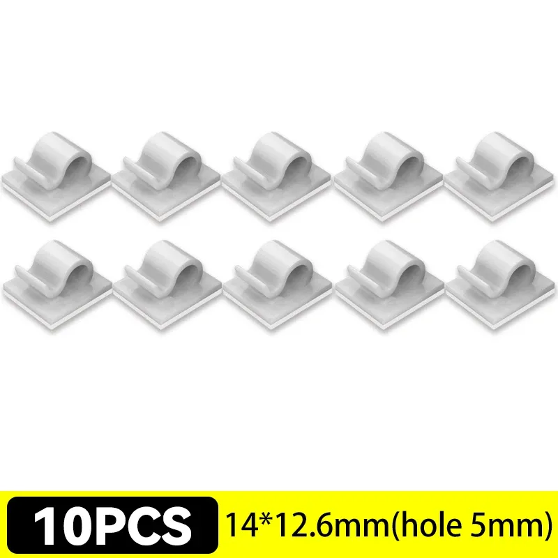 Clips de câbles auto-adhésifs (lot de 5 à 50) – Organisateur de câbles pour bureau et voiture 10