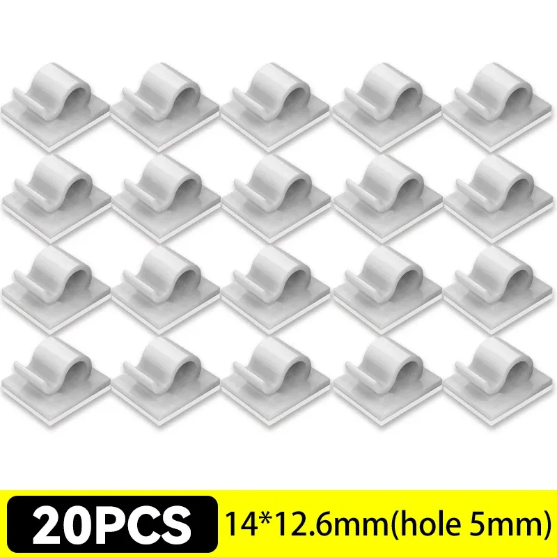 Clips de câbles auto-adhésifs (lot de 5 à 50) – Organisateur de câbles pour bureau et voiture 8