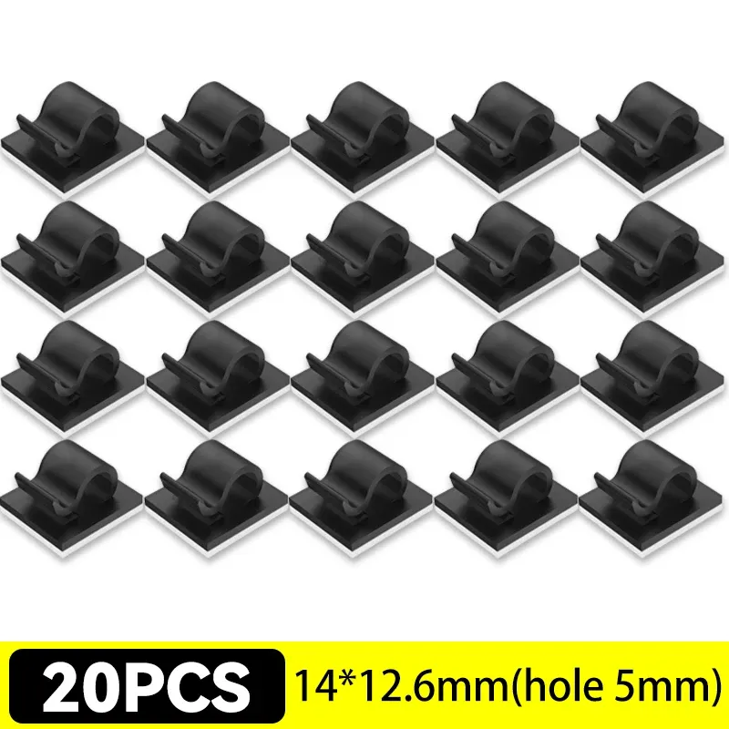 Clips de câbles auto-adhésifs (lot de 5 à 50) – Organisateur de câbles pour bureau et voiture 7