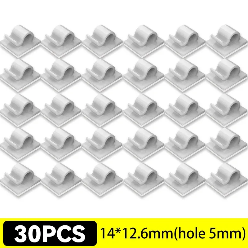 Clips de câbles auto-adhésifs (lot de 5 à 50) – Organisateur de câbles pour bureau et voiture 13