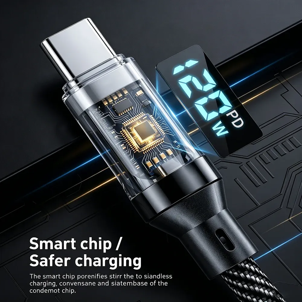 NNBILI Câble USB vers USB-C, charge rapide 120 W, 1 m / 2 m 4