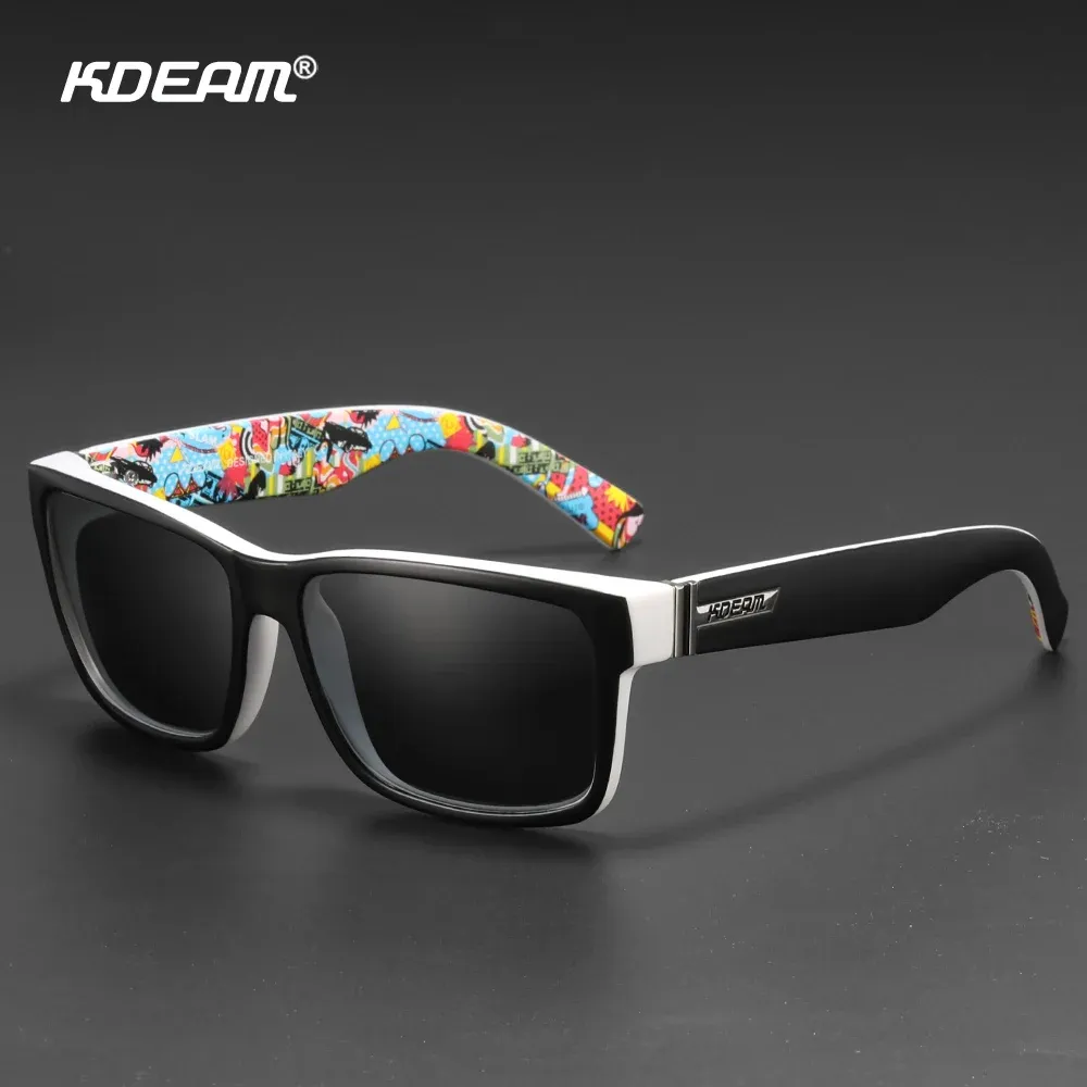 Lunettes de soleil polarisées KDEAM Revamp pour hommes, modèle sport photochromiques avec étui, conduite et activités de plein air 3