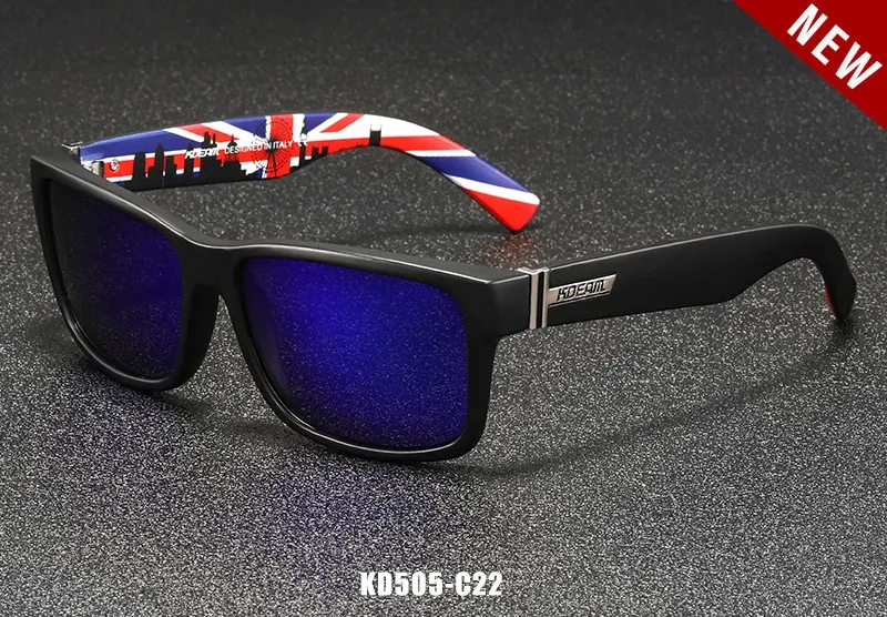 Lunettes de soleil polarisées KDEAM Revamp pour hommes, modèle sport photochromiques avec étui, conduite et activités de plein air 26