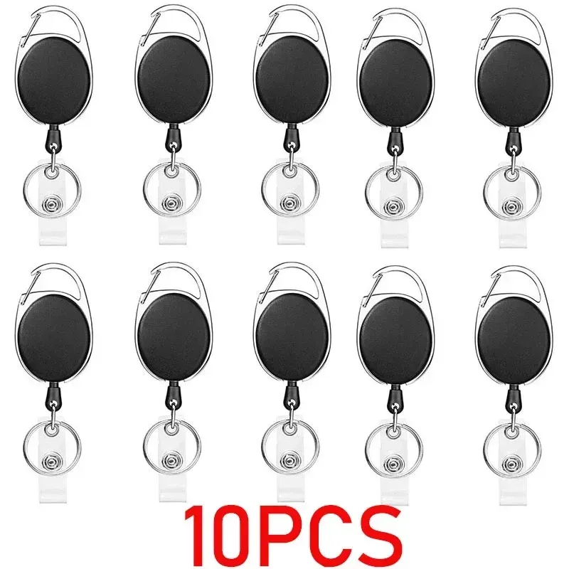 Porte-badge rétractable avec cordon et enrouleur pour cartes d'identité et portefeuilles 10