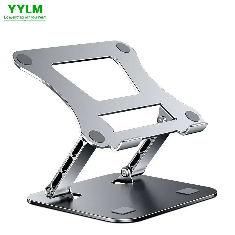 Support réglable pour téléphone et tablette en alliage d'aluminium, support pliable pour ordinateur portable jusqu'à 17 pouces, support de refroidissement.