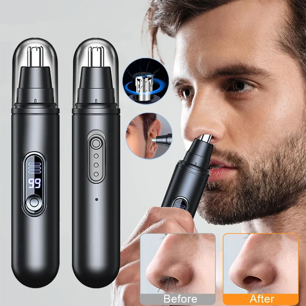 Tondeuse électrique rechargeable et portable pour homme, pour le nez, les oreilles et les sourcils