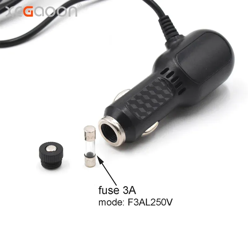 Câble d'alimentation pour caméra DVR de tableau de bord, chargeur allume-cigare 12-24 V, connecteurs Mini USB, Micro USB et USB-C, longueur 11,5 pieds (3,5 m) 5